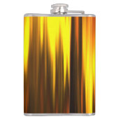 Fiery Oranje Yellow Black Monogram Gift for Men Heupfles (Achterkant)