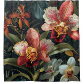 Fiery Orchid Spectrum Waterverf Douchegordijn (Voorkant)