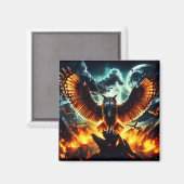 Fiery Owl Moonrise Magneet (Voorkant / Achterkant)