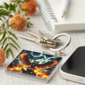 Fiery Owl Moonrise Sleutelhanger (Voorkant Rechts)