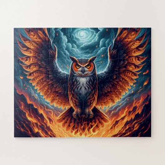 Fiery Owl Phoenix Ascension Legpuzzel (Horizontaal)