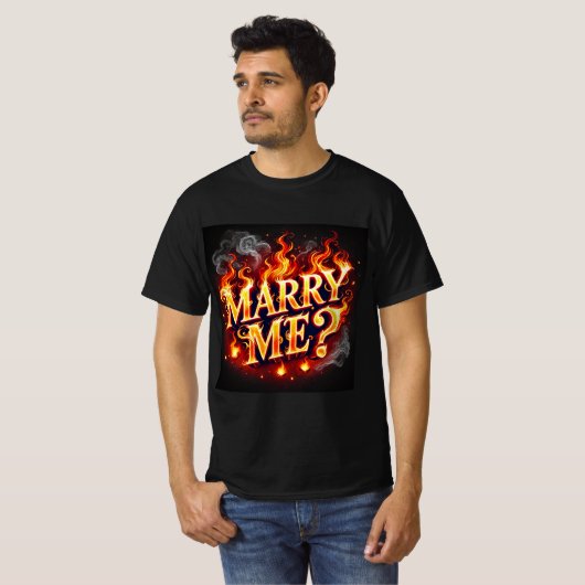 Fiery Passion Marry Me Mannen Tshirt (Voorkant volledig)