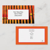 Fiery Pentecost Organ Pipes Organist Visitekaartje (Voorkant / Achterkant)