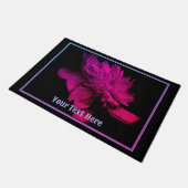 Fiery Peony Flower gepersonaliseerd Deurmat (Schuin)