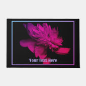 Fiery Peony Flower gepersonaliseerd Deurmat (Voorkant)