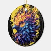 Fiery Phoenix Bird Art Keramisch Ornament (Links)