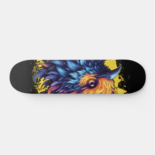 Fiery Phoenix Bird Art Persoonlijk Skateboard (Horizontaal)