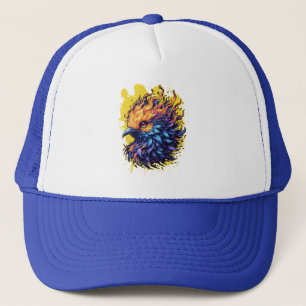 Fiery Phoenix Bird Art Trucker Pet