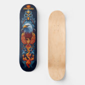 Fiery Phoenix Bird Persoonlijk Skateboard (Voorkant)