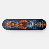 Fiery Phoenix Bird Persoonlijk Skateboard (Horizontaal)