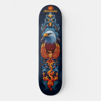 Fiery Phoenix Bird Persoonlijk Skateboard