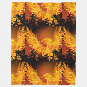 Fiery Phoenix Blanket Fleece Deken