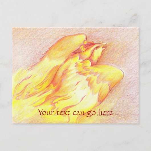 Fiery Phoenix-Briefkaart Briefkaart (Voorkant)