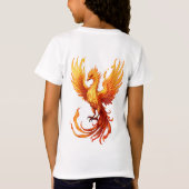 Fiery Phoenix Flying Opstijgend uit de as T-shirt (Achterkant)
