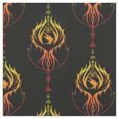 Fiery Phoenix in zwart Stof (Close Up)