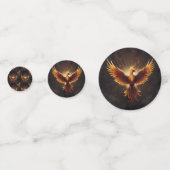 Fiery Phoenix Kussen Confetti (Achterkanten)