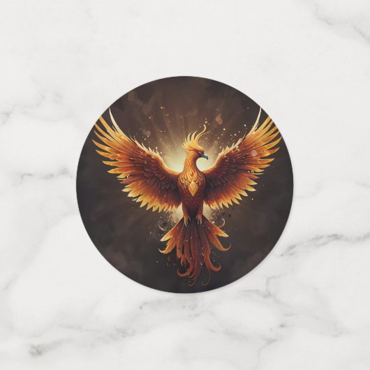 Fiery Phoenix Kussen Confetti (Kleine voorkant)