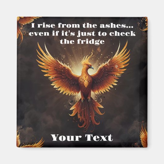 Fiery Phoenix Kussen Magneet (Voorkant)