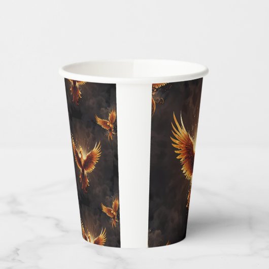 Fiery Phoenix Kussen Papieren Bekers (Links)