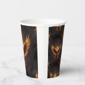 Fiery Phoenix Kussen Papieren Bekers (Rechts)