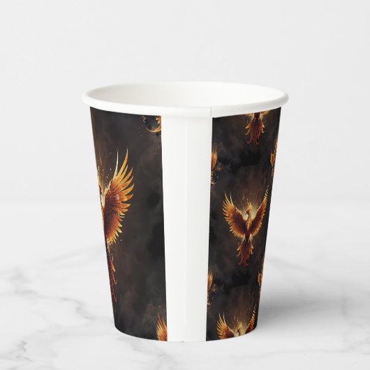 Fiery Phoenix Kussen Papieren Bekers (Rechts)