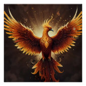 Fiery Phoenix Kussen Perfect Poster (Voorkant)