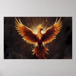 Fiery Phoenix Kussen Poster
