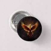 Fiery Phoenix Kussen Ronde Button 3,2 Cm (Voorkant /achterkant)