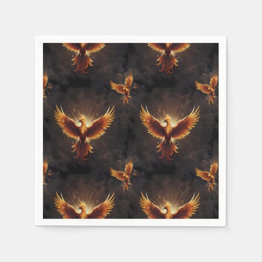 Fiery Phoenix Kussen Servet (Voorkant)