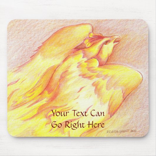 Fiery Phoenix Mousepad Muismat (Voorkant)
