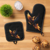 Fiery Phoenix Ovenwant & Pannenlap Set (Top down)