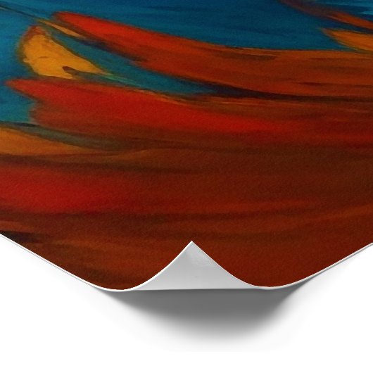 Fiery Phoenix stijgend uit de as Poster (Hoek)