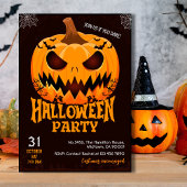 Fiery Pumpkin Jack van lantaarnvleermuizen Spooky  Kaart