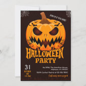 Fiery Pumpkin Jack van lantaarnvleermuizen Spooky  Kaart (Voorkant)