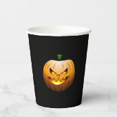 Fiery Pumpkin over een papierbeker Papieren Bekers (Achterkant)