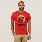 Fiery Ram Astrologie teken T-shirt (Voorkant volledig)