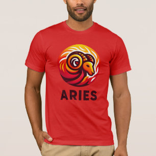 Fiery Ram Astrologie teken T-shirt