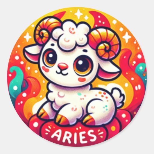 Fiery Ram Baby Ram Sticker (Voorkant)