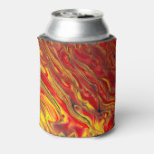 Fiery Red Acrylic Flow Art Blikjeskoeler (Blikje Achterkant)