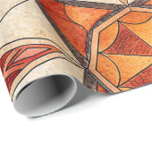 Fiery Red and Orange Starburst - Geometric Mosaic Cadeaupapier (Rol Hoek)