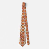 Fiery Red and Orange Starburst - Geometric Mosaic Stropdas (Voorkant)