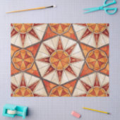 Fiery Red and Orange Starburst - Geometric Mosaic Tissuepapier (Craft)
