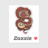 Fiery Red Dragon Sticker (Vel)