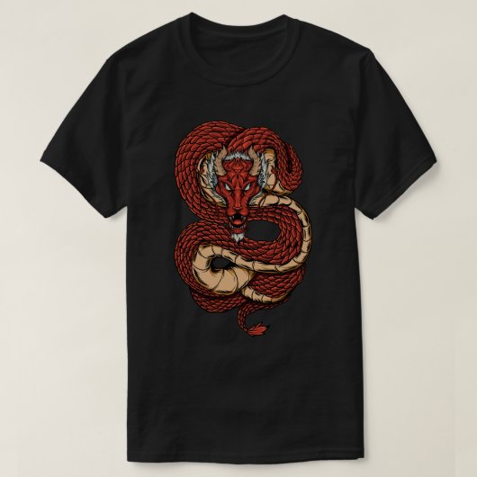 Fiery Red Dragon T-shirt (Design voorkant)