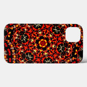Fiery Red Fractal Pattern Case-Mate iPhone Case (Achterkant (horizontaal))