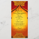 Fiery Red Gold Royal Mandala Indiaas Marokkaans Me Menu (Voorkant)