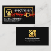 Fiery Red Lightning Power Electrical bedrading Visitekaartje (Voorkant / Achterkant)