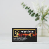 Fiery Red Lightning Power Electrical bedrading Visitekaartje (Staand voorkant)