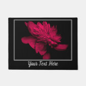 Fiery Red Peony Flower Personalized Deurmat (Voorkant)