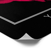 Fiery Red Peony Flower Personalized Poster (Hoek)